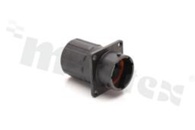 Standard Connector circular; Sq Flg Rcpt w endcap 3 pins; SZ 14 Pin