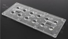 Lens for LED high power; mid power; angle: oval 160 x 115 degrees ; Number of LEDs: 12; Dimensions: 173x71.4mm; Height: 8.86mm; material: PMMA; Fastening: screw