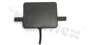 Antenna; active; rectangular; DAB; 174-1492MHz; 10.0dB/2.0dBi; VSWR<2.0; linear; omni-directional; RG174; adhesive; 49x38mm; black