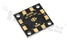 MCPCB, thermal conductivity 2W/(m*K), thickness: 2mm, number of layers - 1, black soldermask, legend color: gold, size: square 25mm, pad cover: gold; for XP/XT LEDs, /20