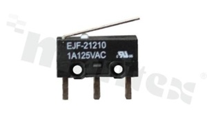Subminiature micro switch with straight lever; PCB type; 1A/125V AC.
