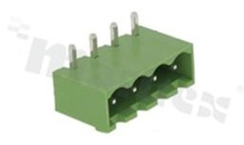 Pluggable terminal block; pitch 5.08mm; 4-ways; male; R/A pin header; closed type; UL 300V/15A; TUV:320V/20A