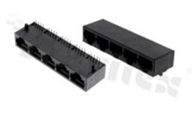 Listwa jednorzędowa; 1x5 gniazd RJ45; 8-stykowych; styki gold flash