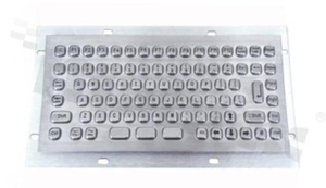 Klawiatura przemysłowa IP65; miniaturowa; 86 klawiszy; USB; stal nierdzewna; wandaloodporna; wymiary 244x104 mm