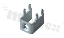 Screw terminal; M4; THT without nut; angled