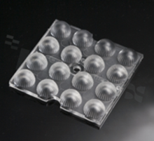 Lens for High Power CREE LEDs; distribution angle: 88-92 degrees; dimensions: 49.5x49.5mm; height:7.1mm, material type: PMMA; fastening: pin, screw.