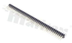 Pin Header; pitch 2.54mm; 2x40 pins; assembly: SMD; male; straight; double row