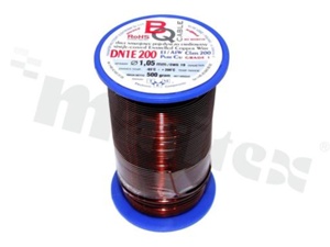 Insulated winding wire; with one layer of enamel insulation; diameter 1.05mm; SWG 19; -65+200 deg.C; 61m; 500g.