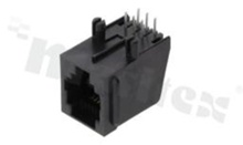 Socket RJ12; 6-contacts; THT; side entry; size 6; 3u" Au