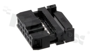 Złącze kablowe; w rastrze 2.54mm; 12-stykowe; żeńskie; do przewodu wstążkowego AWG#26-#28; 3-częściowe