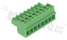 Pluggable terminal block; 3.81mm pitch; 8-ways; female; for wire 1.50mm2(28-16AWG); wire insertion direction same as plug-in direction; p.bronze contacts; brass cage; UL 300V/10A