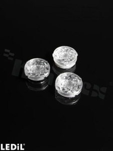 Lens for high power LEDs; beam angle: from 20 to 50 degrees FWHM; number of diodes: 1; size: circle 35mm; height: 9.69mm; material type: PMMA, PC; fastenings: socket; mounting with holder B, black