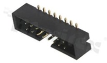 Full shrouded header for PCB; pitch 2.00mm; 16-contacts; SMD; male; top entry
