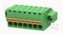 Listwa zaciskowa rozłączalna; w rastrze 3.50mm; 7-torowa; żeńska; na przewód 1.50mm2 (28-16AWG); kierunek wtykania równoległy do osi przewodów; z zaciskiem sprężynowym; z zaczepem śrubowym; styki z fosforobrązu; stalowa klatka; UL 300/8A TUV 250/12A