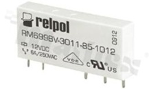 Electromagnetic relay; contact rating current 6A; coil voltage 24VDC; changeover contact (1P); 6A/24VDC; 6A/250VAC;