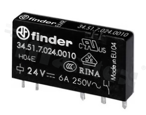 Przekaźnik elektromagnetyczny; miniaturowy; prąd znamionowy 6A; napięcie cewki 5VDC; pojedyńczy styk przełączny (1C); moc cewki 200mW; 6A/24VDC; 6A/250VAC