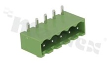 Pluggable terminal block; pitch 5.08mm; 5-ways; male; R/A pin header; closed type; UL 300V/15A; TUV:320V/20A