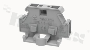 Mikrozłączka instalacyjna; 1 poziomowa; przelotowa; śrubowa; 2-biegowa na przewód 0,2-1,5mm2; szara; 800v/17,5A