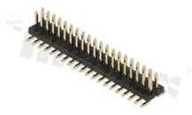 Listwa stykowa do PCB; w rastrze 1.27mm; 2x20 styków; montaż: SMD; męska; prosta; dwurzędowe; z uchwytem pick&place