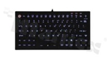 Klawiatura silikonowa IP68; 89 klawiszy; mysz; podświetlenie LED; klawisz "on/off"; powłoka antybakteryjna; wymiary 278 x 148 x 12 mm; interfejs USB