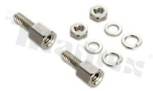 Zestaw montażowy kompletny do łączenia złącz D-SUB; z gwintem UNC #4-40; stal niklowana A=4.8mm; B=11.8mm