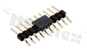 Listwa stykowa do PCB; w rastrze 2.54mm; 1x10 styków; montaż: SMD; męska ;kątowa; jednorzędowe; z uchwytem pick&place