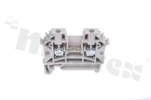 Installation terminal block; 1-level; 2-contacts; for wire 0,5-2,5mm2; screw terminal; grey; Din rail; 1000V/24A