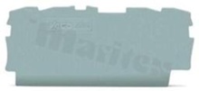 End and intermediate plate; 0.7 mm thick; gray
