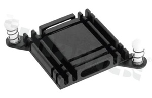 Heatsink; BGA; 28.5x28.5x10.0mm; black; anodized aluminium; RoHS.