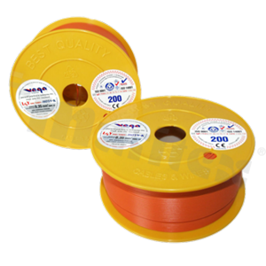 Single wire LGY/H05V-K; with copper multi-strand; orange; cross section 0.35mm2; AWG 22; 500V; -40+105 deg.C; 200m.