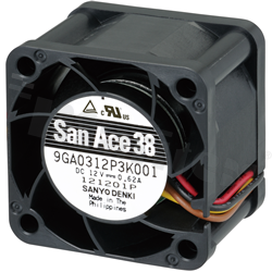 Fan; DC; 12VDC; 38x38x28mm; 0.45m3/min; 53.0dB.