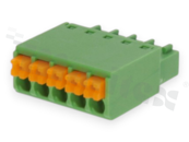Listwa zaciskowa rozłączalna; w rastrze 3.50mm; 5-torowa; żeńska; na przewód 0.2-1.0mm2 (28-16AWG); kierunek wtykania równoległy do osi przewodów; styki z fosforobrązu; UL 250V/8A