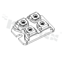 Mostek Prostowniczy; 1200V; 2x100A; podwójna szeregowa dioda; -55+150 st.C; SMD; SOT227