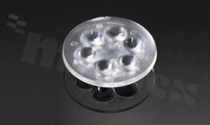 Lens ANNA-50-6-M-11812 na 6 LED, Medium 19°, diameter 50mm, height 10,7mm, for all CREE™ series XP-G; XP-E; XB-D, Ledil