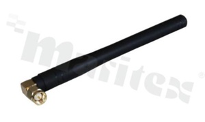 Antenna; stick angled; ISM; 868MHz; 2.0dBi; VSWR<2.5; linear; omni-directional; SMA; connector mount; 109x19mm; black