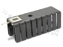 Heatsink; moulded TO-220; TO-262 34.2x12.8x12.7mm; black; anodized aluminium AL5052; RoHS.