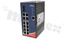 Switch przemysłowy PoE; Gigabit; zarządzalny; 8 portów 10/100/1000Base-T(X) RJ45 PoE; 4 porty 10/100/1000Base-T(X) RJ45 i 2 porty 100/1000Base-X SFP; temp. pracy: -40+70 st.C; zasilanie redundantne 50...57VDC; montaż na szynie DIN