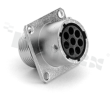 Amphenol RT00128SNH socket; RT series. Female panel socket; 8-pin; straight; IP67