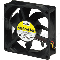 Fan; oil-proof; DC; 24VDC; 80x80x25mm; 1.2m3/min; 38.0dB.