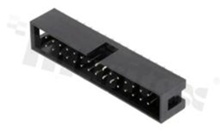 Full shrouded header for PCB; pitch 2.54mm; 30-contacts; THT; male; top entry