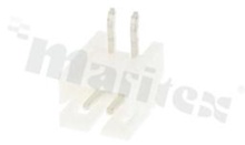 Header for PCB; pitch 2.00mm; 2-contacts; THT; male; side entry; 100V/2A