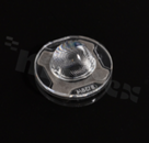 Soczewka do diod LED high power; kąt rozsyłu FWHM: asymetryczny; ilość diod: 1; rozmiar: okrąg 22mm, wysokość: 10.04mm rodzaj materiału: PC; sposób mocowania: klej, kołek