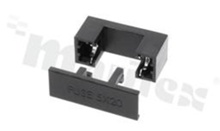 Gniazdo bezpiecznika; 5x20mm; w komplecie z osłonką/uchwytem bezpiecznika; czarny