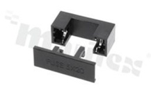Gniazdo bezpiecznika; 5x20mm; w komplecie z osłonką/uchwytem bezpiecznika; czarny