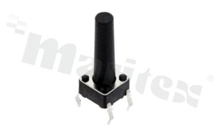 Tact Switch; THT; dimensions 6.0x6.0; h=16mm; vertical; operating force 250gf; button: round