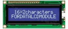 Wyświetlacz LCM; LCD znakowy; 16x2 znaków; STN niebieski negatyw; z podświetleniem LED białym; kąt patrzenia 6:00; ekran  64.5x16.4 mm; dodatklowa czcionka English-Japanese