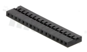 Korpus listwy; w rastrze 2.00mm; 1x16 styków; montaż: do przewodów; żeńska; jednorzędowe