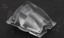 Lens for LED high power; angle: asymmetric; Number of LEDs: 1; Dimensions: 20x16mm; Height: 8.8mm; meterial: PMMA; Fastening: tape; pin; screw