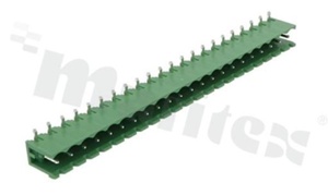 Pluggable terminal block; pitch 5.08mm; 22-ways; male; R/A pin header; opened type; UL 300V/16A; TUV:320V/20A