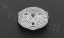 Soczewka typu backlight, średnica:15,6 mm,  wysokość: 5,2 mm,  , wielkość otworu pod diodę LED : 3,3 mm